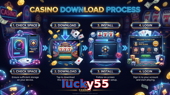 Game list for Lucky55 download section